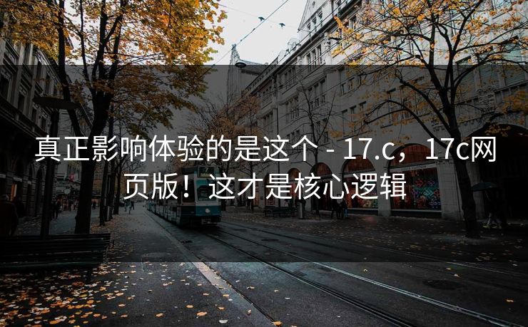 真正影响体验的是这个 - 17.c，17c网页版！这才是核心逻辑